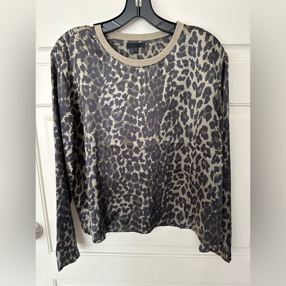 ATM Anthony Thomas Melillo Silk Leopard Print Blouse